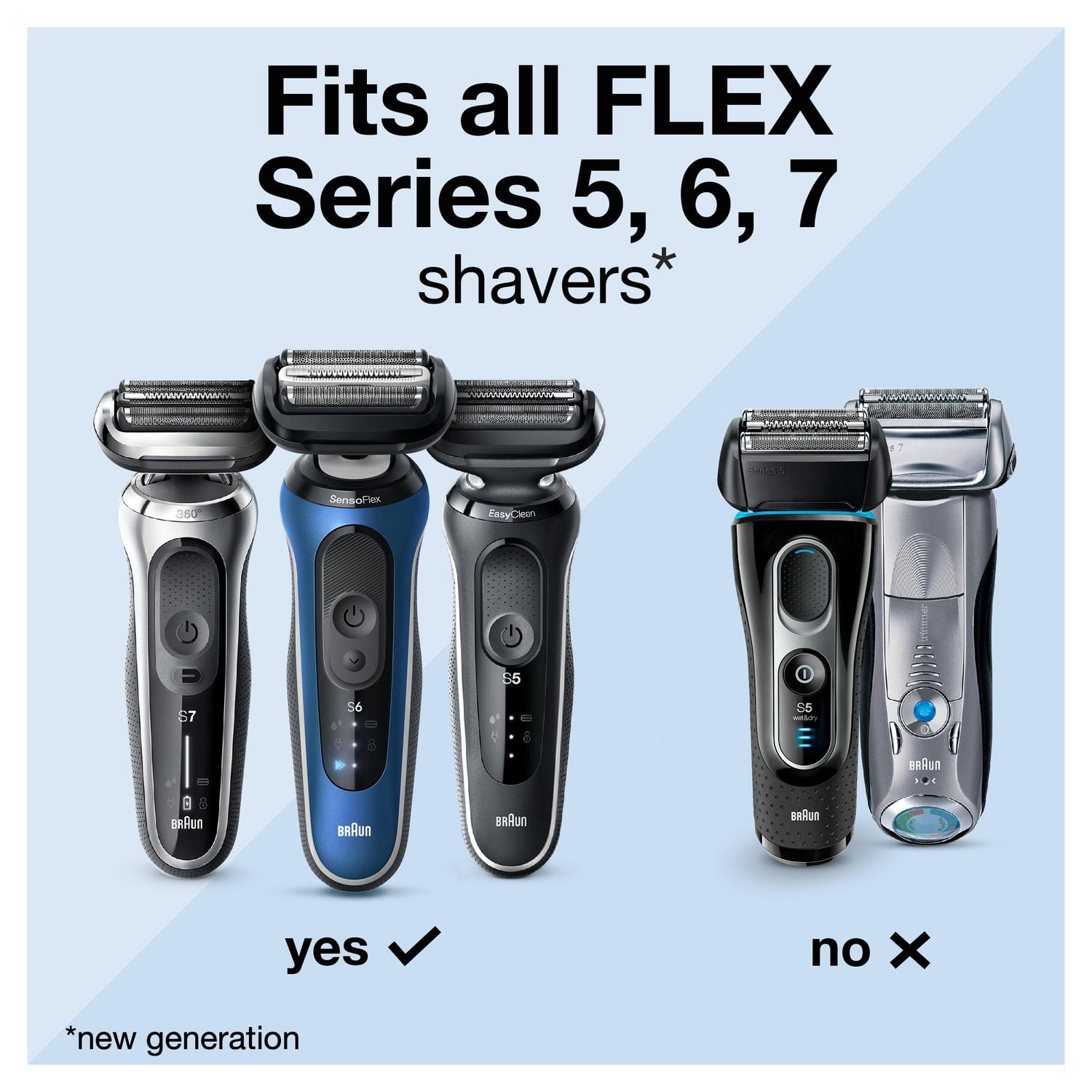 Braun Series 6 Electric Shaver Replacement Head with Sensitive Skinguard, Easily Attach Your Shaver Head, Compatible with next Generation Series 6 Shavers, 64B, Black