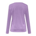 thumbnail image 5 of Timegard Womens Tops V-Neck Long Sleeve Basic Tee Solid Color Comfy Blouse Fall Casual Tunic Tops, 5 of 5