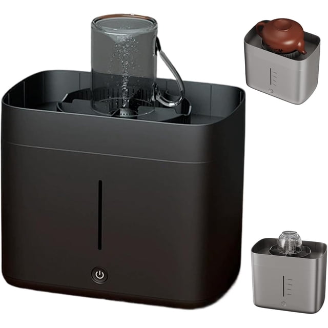 Electric Glass Rinser Tea Cup Washer, Desktop Automatic Cup Washing Machine with 1.6L Water Tank, High Pressure Jets for 3-10cm Diameter Cups, Portable Bottle Washer for Home(black)Q