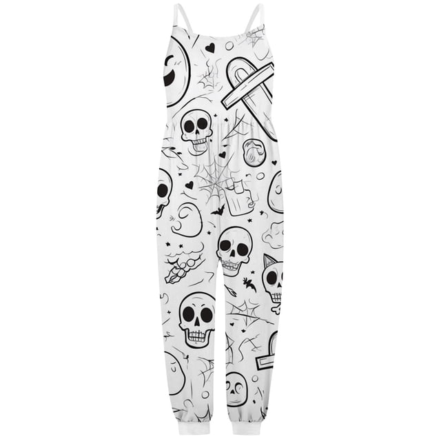 Wdgfv Combinaison à Colorier Gribouillée pour Filles pour Tout-Petits Enfants Tenue de Jeu Décontractée Printemps Été Automne Pyjama Confortable Tenue Quotidienne Blanc 1-2 Ans