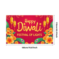 thumbnail image 5 of Decorative Design Diwali Banner Colorful Theme Festival of Lights Polyester Material Floral Design for Indian Festival Home Decoration Outdoor Celebration, 5 of 5