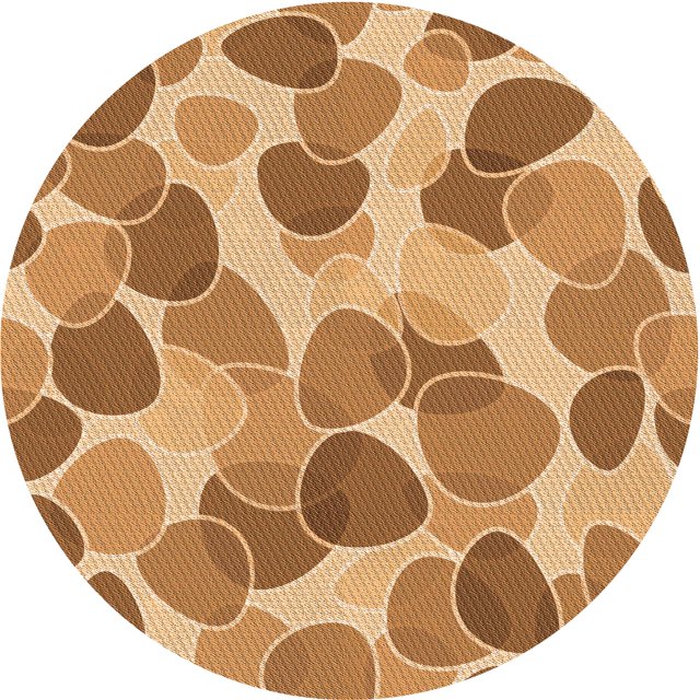 Ahgly Company Tapis Rond Lavable en Machine Intérieur Transitionnel Orange, 4 Pieds Rond