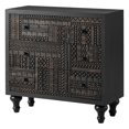 thumbnail image 1 of COZAYH Farmhouse 3 Drawer Home Bedroom Dresser with Geometric Pattern, Black, 1 of 10