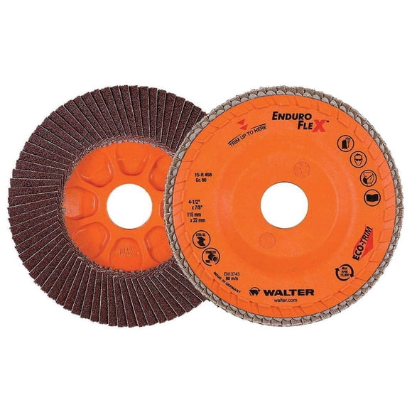 Walter 15R504 ENDURO-FLEX Abrasive Flap Disc [Pack of 10] 40 Grit Finishing Disc