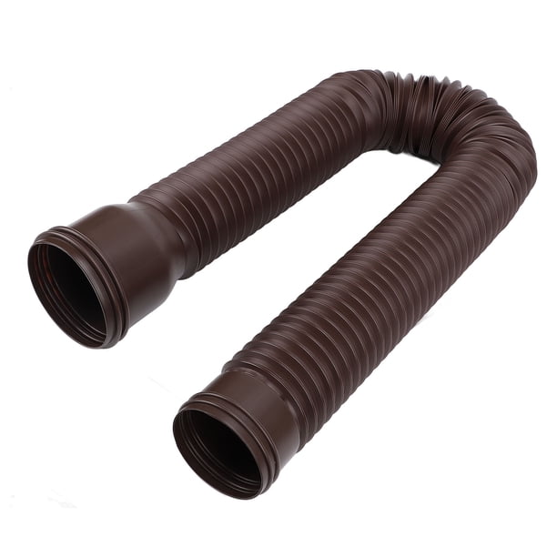 Flexible Rain Gutter Downspout Extension – 8.5 Ft Long, Durable PE Material, Splash Guard, Prevents Erosion & Wear (Brown)