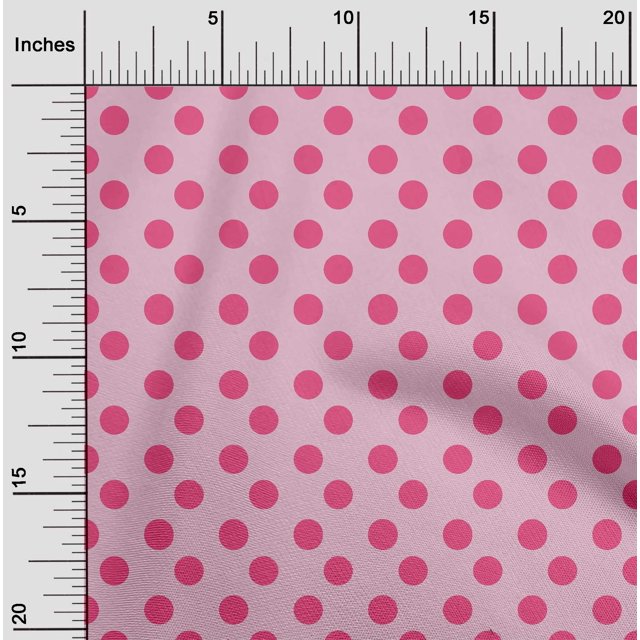 oneOone Polyester Lycra Fabric Polka Dots Print Sewing Fabric BTY 56 Inch Wide