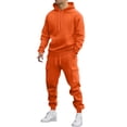 thumbnail image 1 of Mens Long Sleeve, Tracksuit with Hooded Pullover and Elastic Waist, 1 of 5
