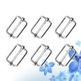 thumbnail image 4 of SHISUYAN 100PCS Slide Belt Connection Roller Buckles Bag Strap Adjustable Metal Pin Buckles for Backpack Suitcase Clothes (Silver), 4 of 8