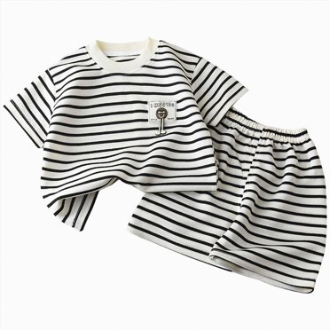 Gubotare Vêtements d'Été pour Bébé Garçon Tout-Petit Vêtements d'Été pour Bébé Garçon T-shirt Hauts Ensembles Shorts Tenue Décontractée 12 18 Mois (Beige,12-18 Months)