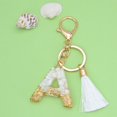 thumbnail image 1 of New White Tassel Letter Key Chain Crystal Drop Pendant Fashionable Bag Key Chain, 1 of 1