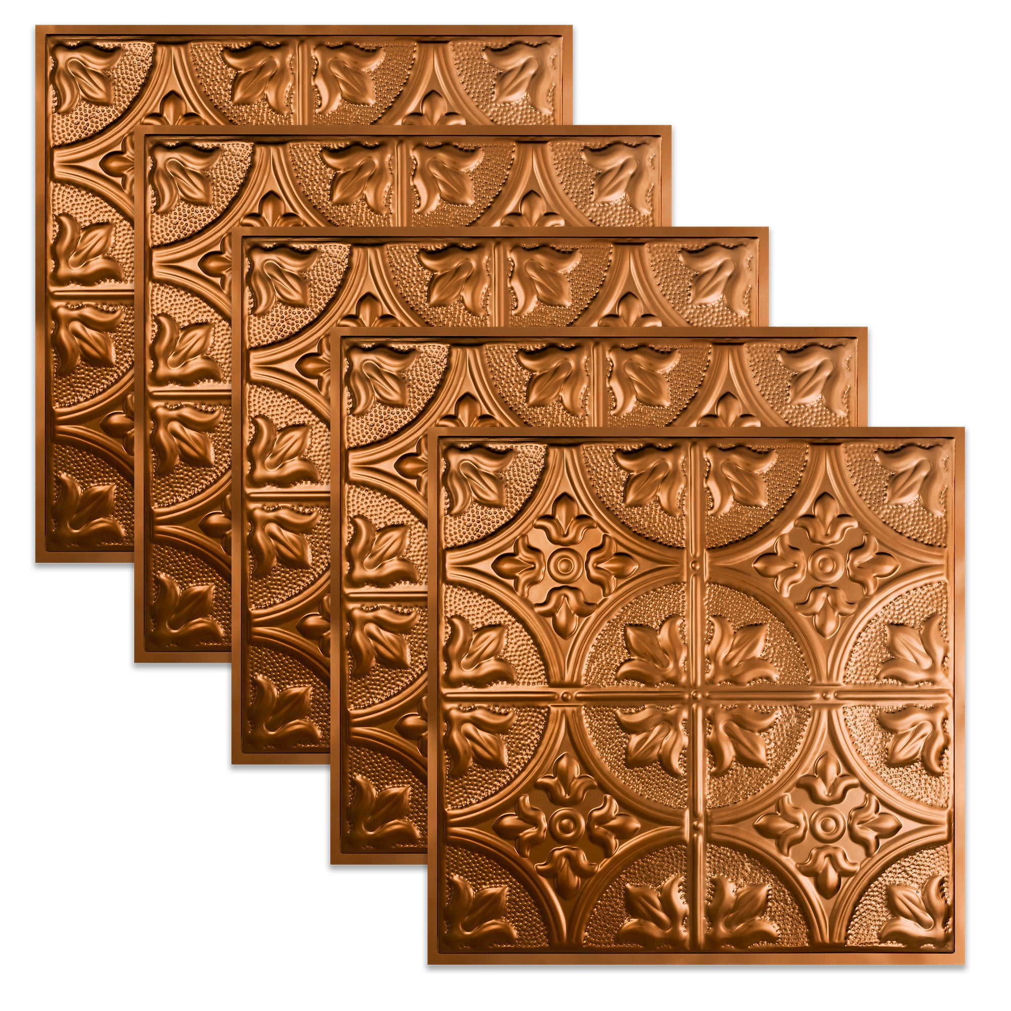 Great Lakes Tin Jamestown Copper 2ft x 2ft Lay In Ceiling Tiles (5 Pack)