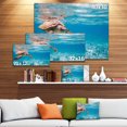 thumbnail image 2 of Designart - Large Hawksbill Sea Turtle - Abstract Canvas Art Print, 2 of 2