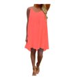 thumbnail image 5 of Fashion Women Spaghetti Strap Back Howllow Out Summer Chiffon Beach Short Dress, 5 of 5