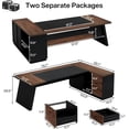 thumbnail image 5 of Tribesigns L-Shaped Executive Desk, 78" Modern Office Desk with Drawers and Lateral File Cabinet, 5 of 5