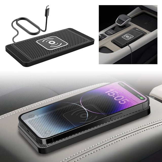 Chargeur Sans Fil pour Voiture - PVC, Charge Rapide et Fiable, Intégration Fluide, Grand Compatibilité, Sûr, Compact, Améliore la Commodité de la Voiture