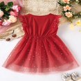 thumbnail image 3 of Toddler Girls Summer Sleeveless O Neck Star Moon Print Tulle Dress, 3 of 9