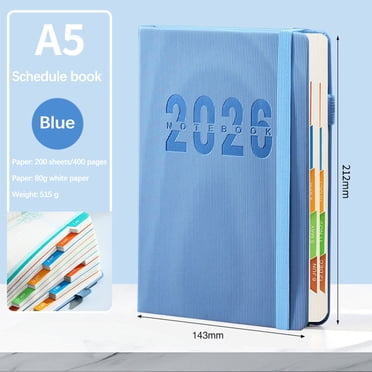 Apmemiss Back to School Clearance 2026 Weekly Planner Notebook Hardcover 2026 Calendar Planner with Monthly Tab 80gsm Thick Paper Daily Planner 365-day Office Plan