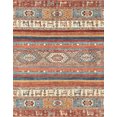 thumbnail image 1 of Ahgly Company Tapis Rectangulaire Abstrait Rouge Châtaigne, 7 Pieds x 10 Pieds, 1 of 6