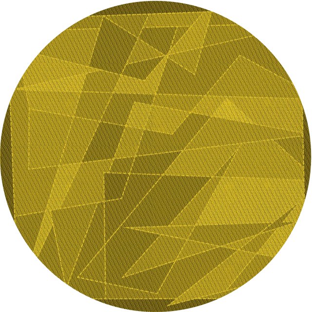 Ahgly Company Tapis d'Intérieur Lavables en Machine, Ronds, Transitionnels, Vert-Jaune Foncé, Ronds de 5'