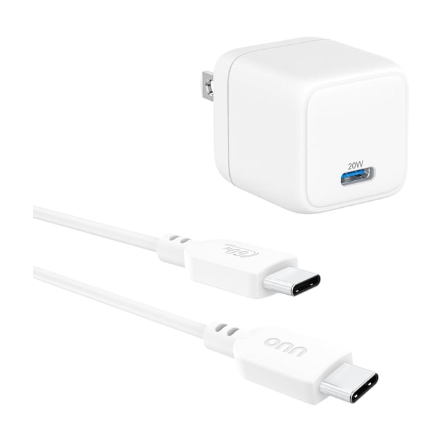 onn. Fast Charging USB Certified Wall Charger Kit with 20W Power Delivery for Smartphones
