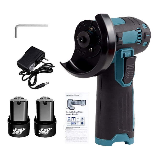Amdohai 12V Cordless Brush Angle Grinder Kit, Ginding disc 3 Inch/76mm, Lightweight Angle Grinder Tool w/