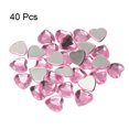 thumbnail image 3 of Unique Bargains 40 Pcs Acrylic Flat Back Rhinestones 20mm/0.8 Inch Heart Artificial Gemstone for Crafts Jewelry Making Light Pink, 3 of 7