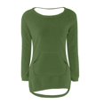 thumbnail image 5 of WZXFASHION Womens Casual Solid Long Sleeve Jumper Sweaters Blouse Spring Savings Clearance wool pullover sweater, 5 of 5