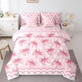 thumbnail image 1 of Erosebridal Kawaii Princess Bow Bedding Sets Queen Size, Cartoon Ribbon Comforter Sets with Sheets, Teens, Reversible, 1 of 1