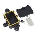 thumbnail image 4 of Waterproof Black IP68 Plastic Cable Wire Connector Clothing storage box; Storage Gland Electrical 3-Cable Junction Box with Terminal, 4 of 5