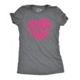 thumbnail image 1 of Womens Kiss Me Script Heart Cute \Relationship Flirting T shirt for Ladies (Dark Heather Grey) - M, 1 of 4