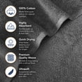 thumbnail image 2 of Swift Home 100% Cotton Bath Towel, Luxuriously Soft, Highly Absorbent, Quick Dry, 1 PC, Grey, 2 of 4