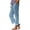 Light Blue, variant on cfhntfmh Women's Linen Pants Lightweight Cropped Pants with Side Split Casual Beach Drawstring Elastic Waist Trousers