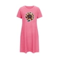 thumbnail image 4 of Birdeem Chemises de Nuit pour Femmes Chemise de Nuit Courte Surdimensionnée pour Femmes Robe Imprimée à Col Rond et Manches Courtes, 4 of 12