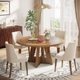 thumbnail image 4 of Tribesigns Farmhouse Dining Table, 47 Inch Round Dinner Table for 4, 4 of 5