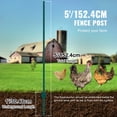 thumbnail image 3 of VEVOR 5 Feet Fence Post 10 Pack T-Post Heavy Duty Metal Fence Posts Green, 3 of 9