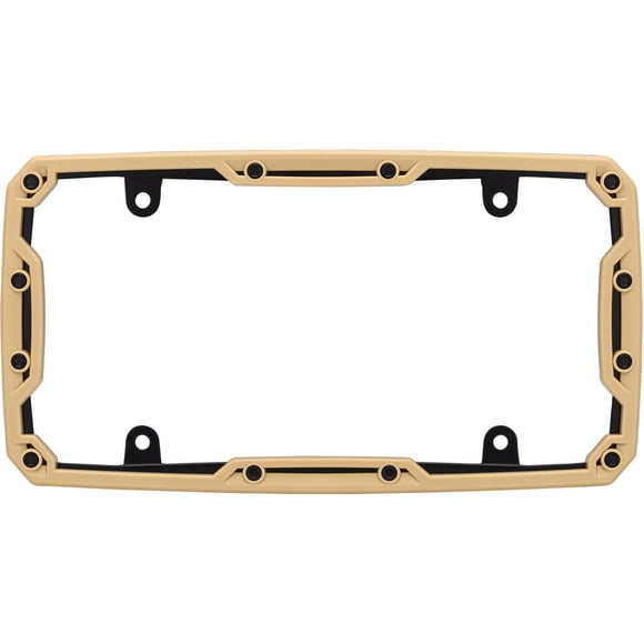 Cruiser Accessories Beadlock License Plate Frame, Matte Tan/Black