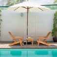 thumbnail image 4 of Gymax Ensemble de 3 Chaises Adirondack en Eucalyptus avec Table d'Appoint pour Patio Extérieur Naturel, 4 of 10