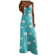 thumbnail image 2 of SMihono Robe Maxi Bohème d'Été pour Femmes Grande Taille Femmes Été Décontractée à Imprimé Floral Amincissante à Bretelles Robe Longue de Fête Robe de Plage Évasée, 2 of 8