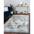thumbnail image 1 of Unique Loom 3134076 Tapis Rectangulaire 4 x 6 Pi. Salle Garnier Sofia, Bleu, 1 of 2