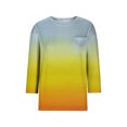 thumbnail image 3 of FAIWAD Womens 3/4 Sleeve Tunic Tops Color Block Round Neck Shirt Soft Lightweight Loose Top with Chest Pockets, 3 of 3