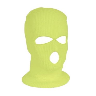 Nvzi-c Mask 3 Holes for Cold Weather, Winter Ski Mask for Men and Women Thermal Cycle Mask (Fluorescent Yellow)