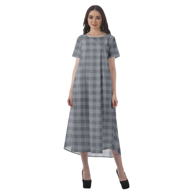 Moomaya Robes d'Été pour Femmes Imprimées Grande Taille en Coton Flex Robes pour Dames