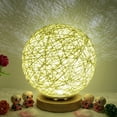 thumbnail image 1 of ABPWLY 3D USB Charging LED Rattan Night Table Desk Lamp Clearance Table Lamp for Bedroom Canada Days Modern Table Lamp Small Desk Lamp, 1 of 4