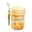 Yellow, variant on Glass Meal Prep Jar with Spoon in Lid, Airtight Overnight Oats Container with Measurement Marks, Portable Leak-Proof Breakfast Shaker for Yogurt Salad and Snacks