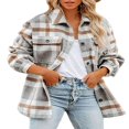 thumbnail image 1 of Chemise Ample pour Femmes Veste à Manches Longues avec Poches, 1 of 10
