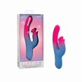 thumbnail image 1 of CalExotics Elation Thrusting Rechargeable Silicone Rabbit Vibrator, Blue/Pink, 1 of 8