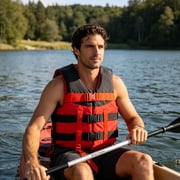 Birdeem Fishing Life Jacket, High Buoyancy Life Vest with Quick Release Buckles, Durable Oxford Cloth Flotation Gilet for Travel and Car Emergency
