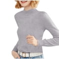thumbnail image 2 of FAIWAD Women's Basic Long Sleeve Undershirts Tops Round Neck Slim Stretch Tight Pullovers Tops, 2 of 4