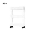 thumbnail image 2 of Shengyu Multifunctional Storage Solution For Bedroom And Living Room Occupying No Space Storage Cart Utility white,3 layers 25cm, 2 of 6