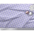 thumbnail image 3 of Soimoi Purple polyester Crepe Fabric Window Pane Check Print Fabric by Yard 52 Inch Wide, 3 of 3